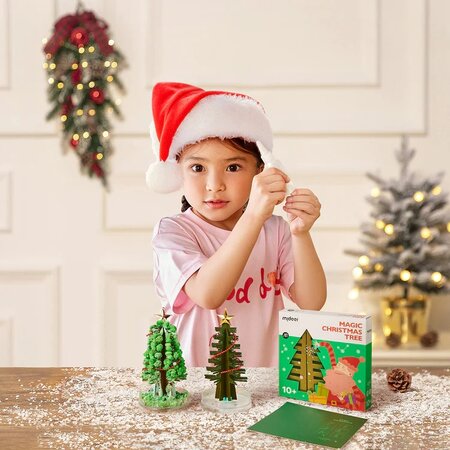 Set STEM creativ cu sare, Brad Magic de Craciun, 6 ani+, MiDeer 740856