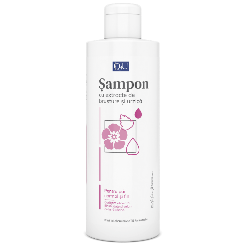 Sampon cu brusture si urzica Q4U, 250 ml, Tis Farmaceutic