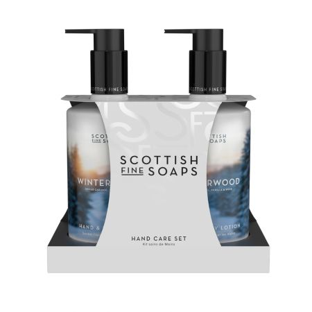 Set pentru ingrijire corp si maini Winterwood, 2x300 ml, Scottish Fine Soaps