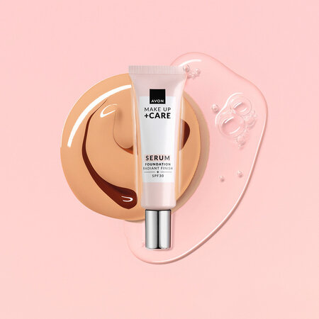 Fond de ten tip ser 3 in 1 Make-up+Care, 410P Spice, 30 ml, Avon 741656