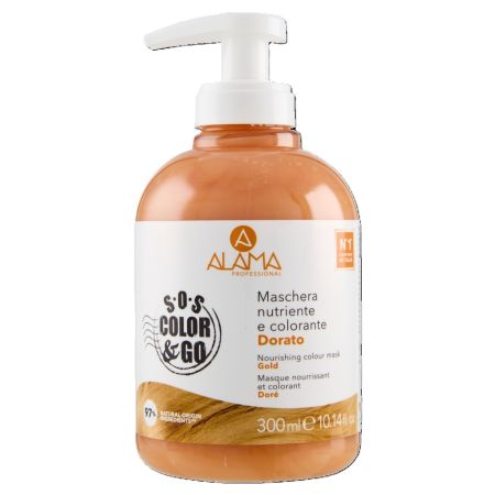 Masca pentru nuantarea parului, Auriu, 300 ml, Alama