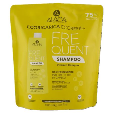 Rezerva Sampon potrivit pentru utilizare frecventa Frequent, 1 litru, Alama