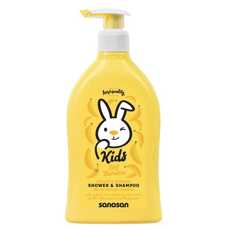 Gel de dus si sampon 2 in 1 cu aroma de banane