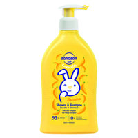 Gel de dus si sampon pentru copii, Banane,400 ml, Sanosan