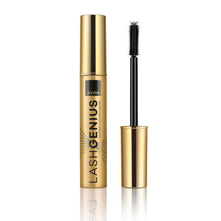 Mascara Lash Genius Multitask & Multiply, Blackest Black, 10 ml, Avon 741880