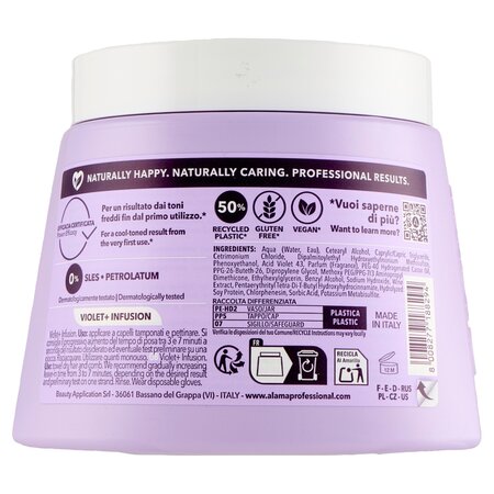 Masca pentru neutralizarea reflexiilor galbene No Yellow, 500 ml, Alama 741953