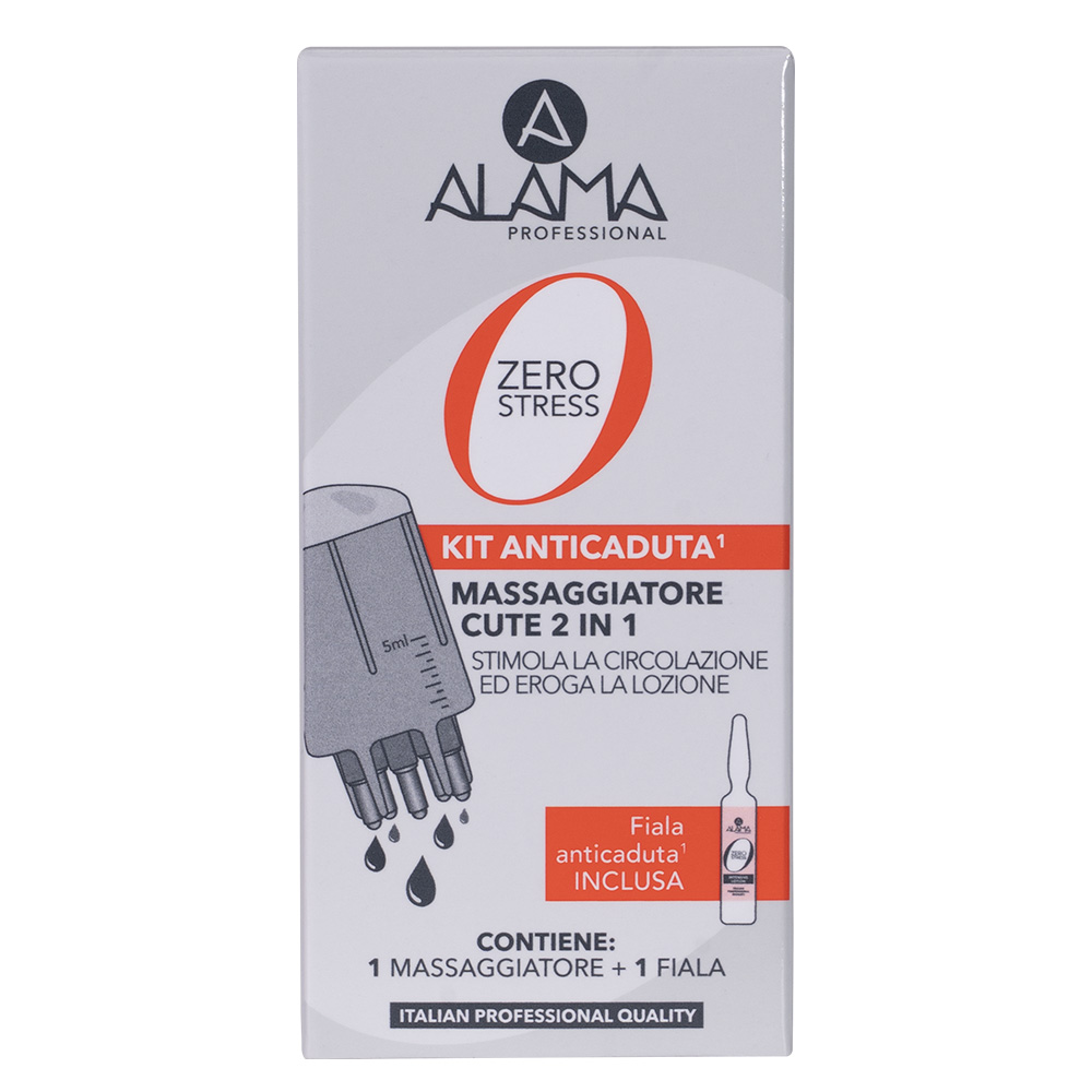 Tratament anti-caderea parului + dispozitiv de masaj Zero Stress, 1bucata x 6 ml, Alama