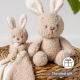 Jucarie de plus, 24 cm, Teddy Baby Iepuras, Nattou 742096