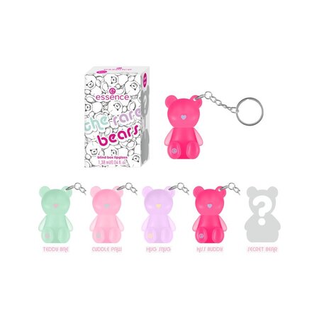 Luciu de buze si breloc ursulet The rare bears blind box, Diverse culori, 1 bucata, Essence 742177
