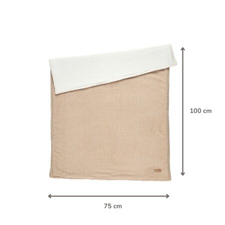 Paturica cu 2 fete Supersoft, 100x75 cm, Bej, Nattou 742200