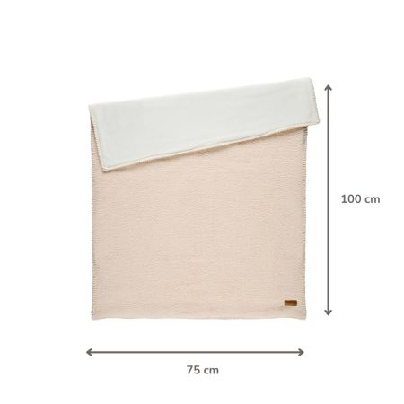 Paturica cu 2 fete Supersoft, 100x75 cm, Crem, Nattou 742216