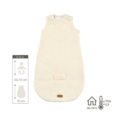 Sac de dormit, 70 cm, Bej, Teddy, Nattou 742245