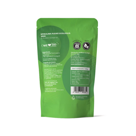 Spirulina pulbere Eco, 250 g, Obio 667653