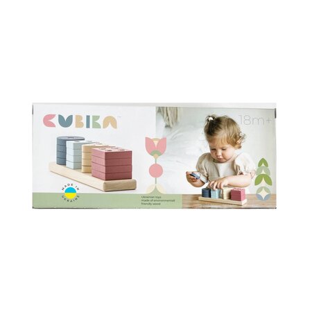 Jucarie din lemn, Sortator forme geometrice 5, 18 luni+, Cubika 742334