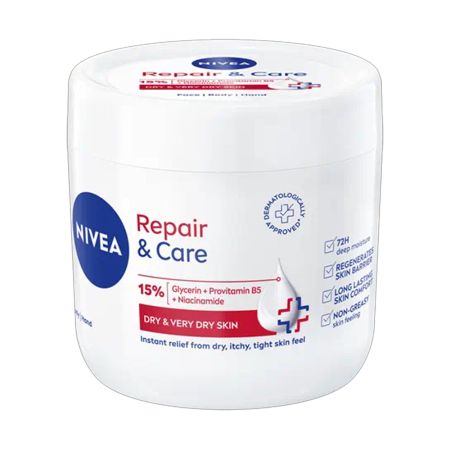 Crema pentru fata, corp si maini Repair&Care, 400 ml, Nivea
