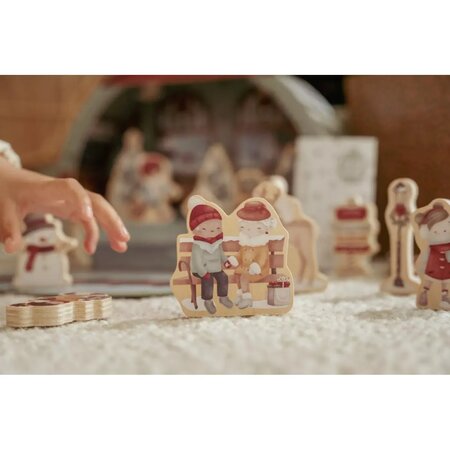 Calendar de advent cu sine de tren si cutie portabila, 2 ani+, Little Dutch 742382