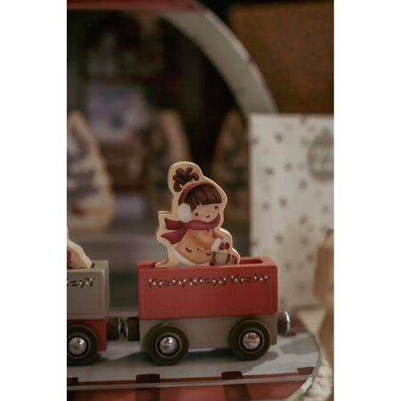 Calendar de advent cu sine de tren si cutie portabila, 2 ani+, Little Dutch 742387