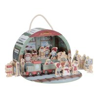 Calendar de advent cu sine de tren si cutie portabila, 2 ani+, Little Dutch