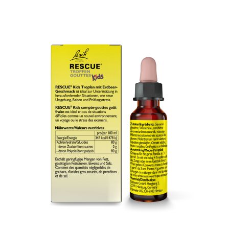 Picaturi Rescue Kids, Strawberry, 10 ml, Rescue Remedy 742561
