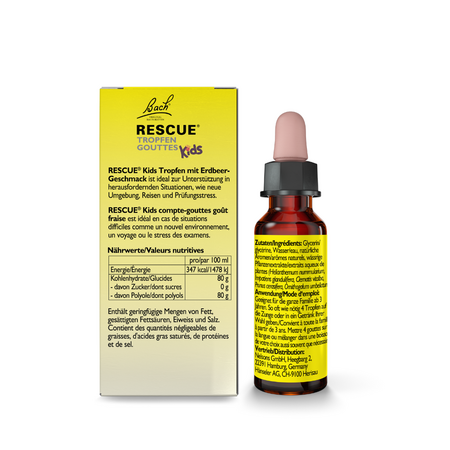 Picaturi Rescue Kids, Strawberry, 10 ml, Rescue Remedy 742561