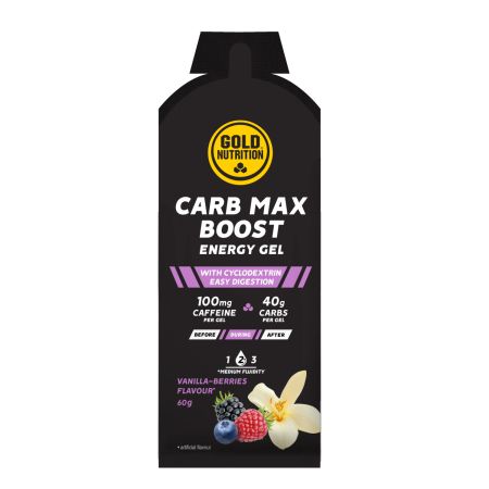 Gel energizant Carb Max Boost, 60 g, Gold Nutrition