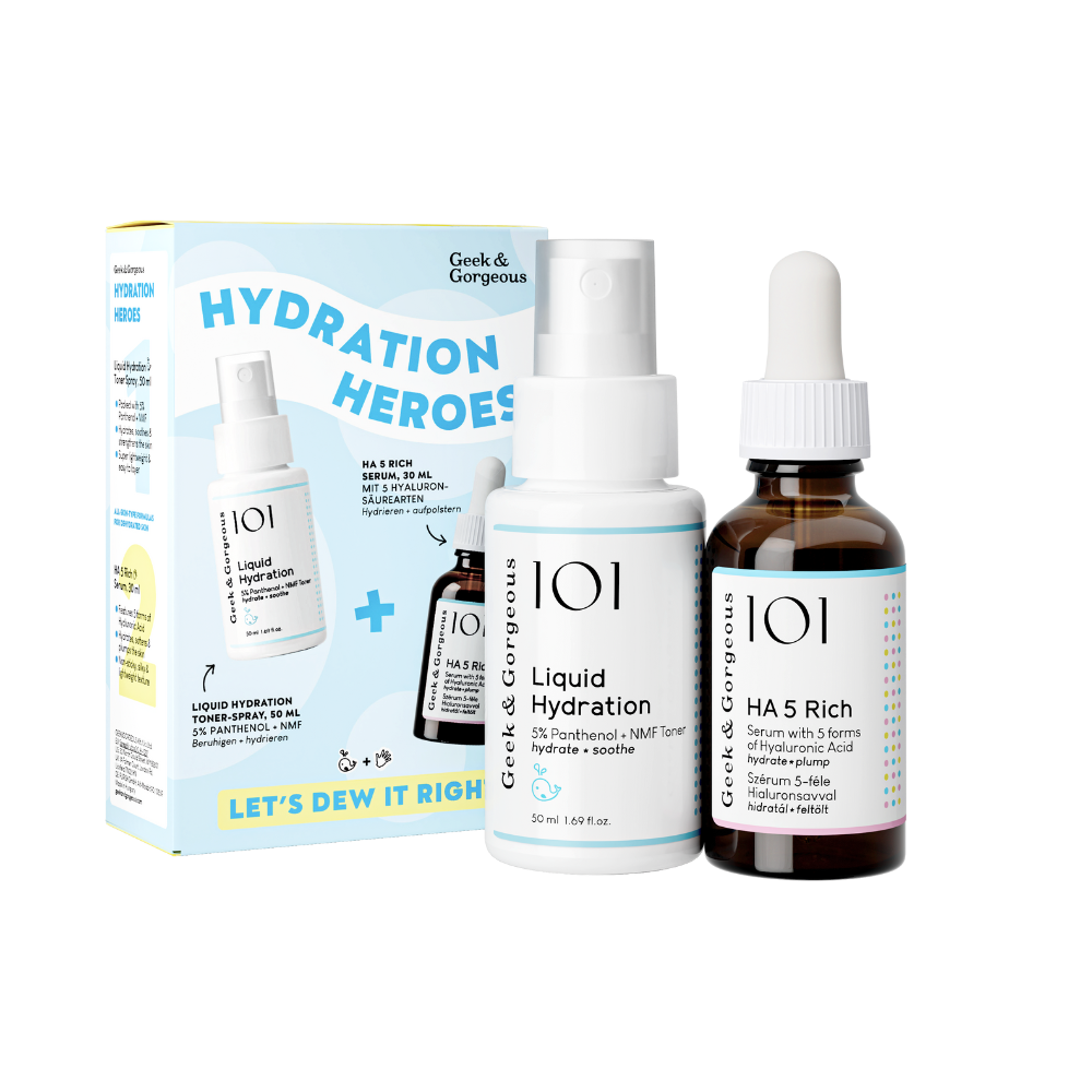 Pachet Hydration Heroes Duo, 30 ml + 50 ml, Geek and Gorgeous