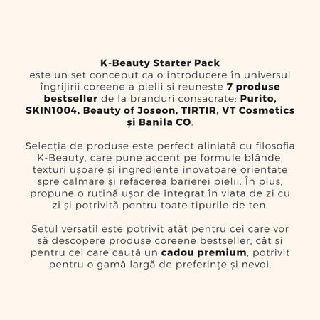 K-Beauty Starter Kit Beauty Box Set, 7 produse, Kbeauty 742632