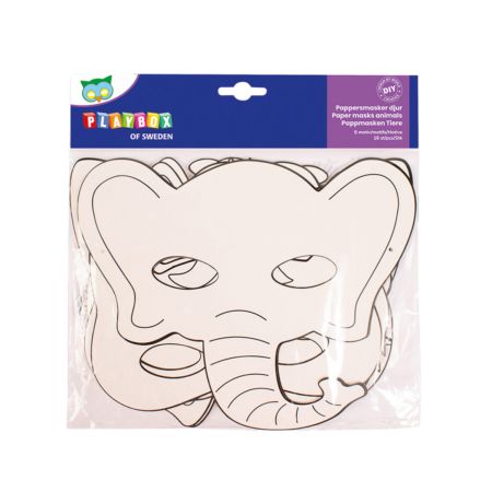 Set masti de colorat din carton, forme cu diverse animale, 16 bucati, Playbox