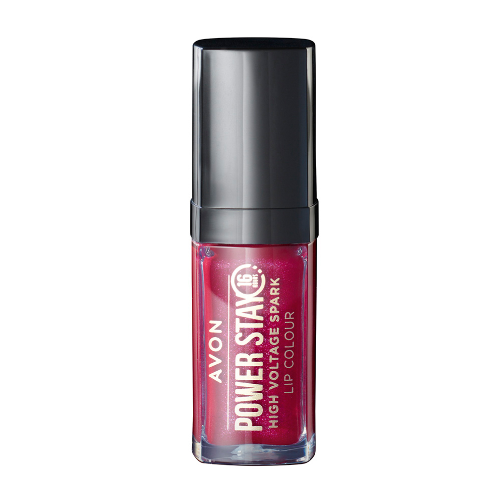 Ruj lichid Powerstay High Voltage Spark, Cherry Charge, 7 ml, Avon