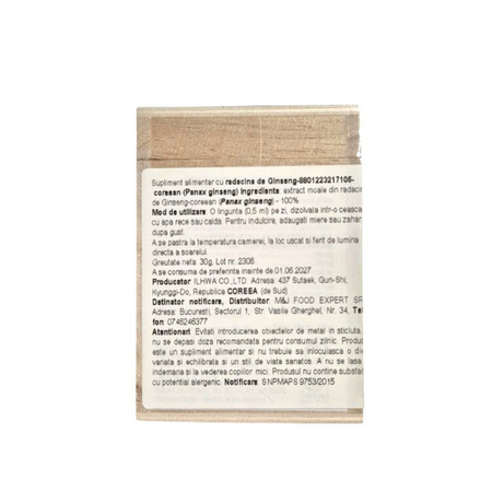 Extract din radacina de Ginseng Coreean, 30 g, Ilhwa 744861
