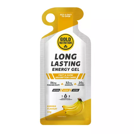 Gel energizant cu aroma de banane Long Lasting, 40 g, Gold Nutrition