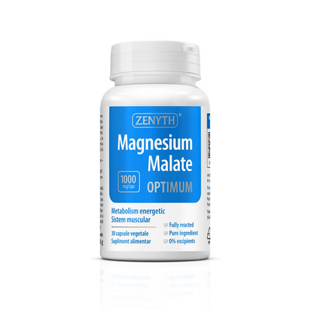 Magneziu Malat Optimum 1000 mg, 30 capsule, Zenyth
