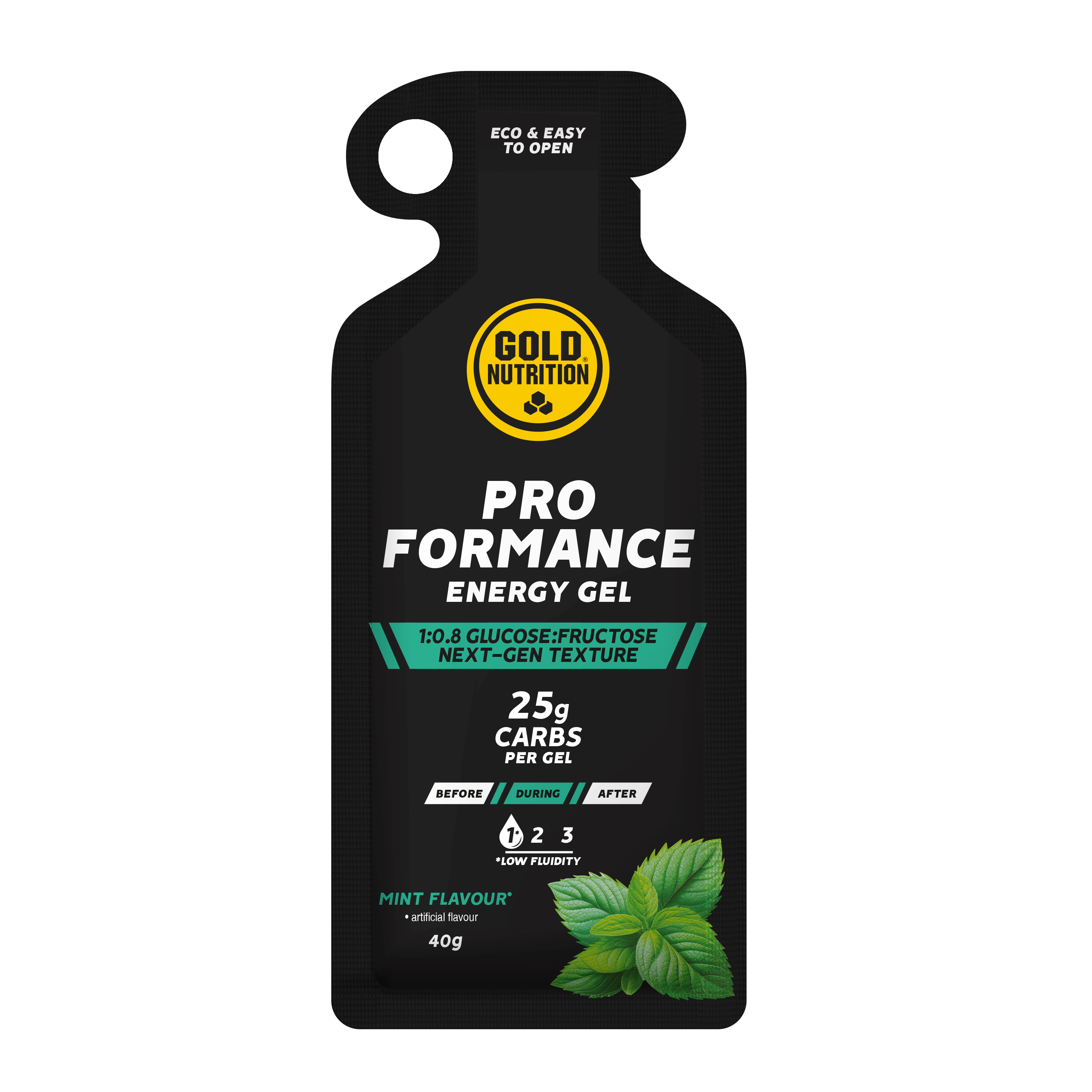 Gel energizant cu aroma de menta Pro Formance, 40 g, Gold Nutrition