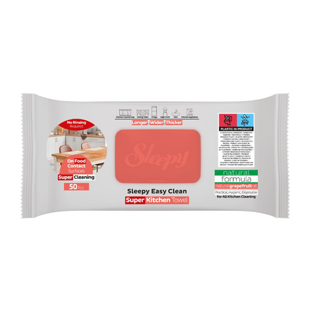 Servetele umede pentru bucatarie Easy Clean, Grapefruit Oil, 50 bucati, Sleepy 743270