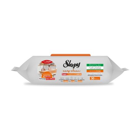 Servetele umede pentru bucatarie Easy Clean, Orange Oil, 50 bucati, Sleepy 743272