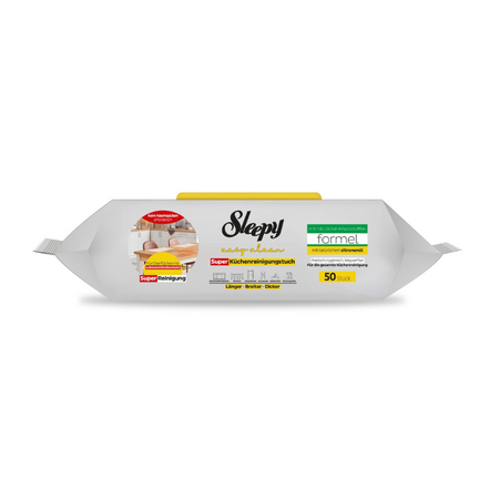 Servetele umede pentru bucatarie Easy Clean, Lemon Oil, 50 bucati, Sleepy 743276