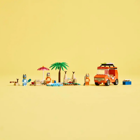 Calatoria familiei lui Blue cu masina la plaja, 4 ani+, 11202, 133 piese, Lego Bluey 743302