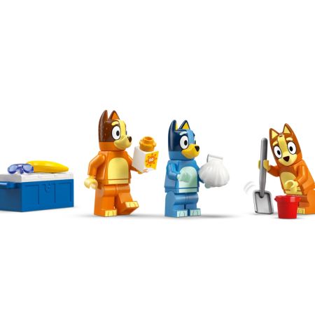 Calatoria familiei lui Blue cu masina la plaja, 4 ani+, 11202, 133 piese, Lego Bluey 743292