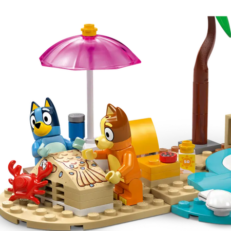 Calatoria familiei lui Blue cu masina la plaja, 4 ani+, 11202, 133 piese, Lego Bluey 743295