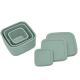 Set 3 cutii pentru gustari bebelusi din silicon alimentar Platinum, Sage Green, Kikka Boo 743439