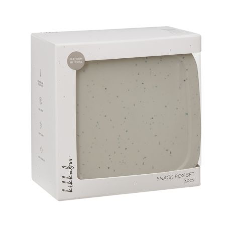 Set 3 cutii pentru gustari bebelusi din silicon alimentar Platinum, Sand, Kikka Boo 743443
