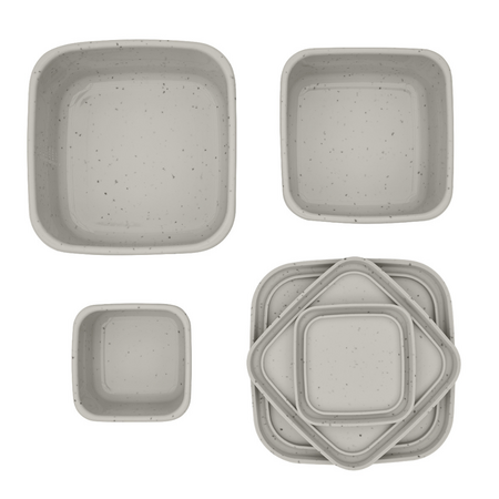 Set 3 cutii pentru gustari bebelusi din silicon alimentar Platinum, Sand, Kikka Boo 743442