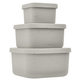 Set 3 cutii pentru gustari bebelusi din silicon alimentar Platinum, Sand, Kikka Boo 743441