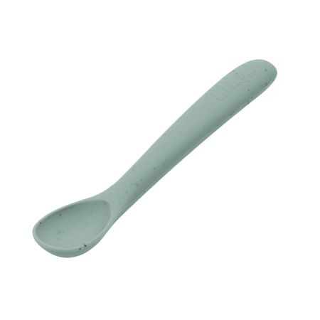 Lingurita din silicon pentru primele mese ale bebelusului Platinum, Sage Green, 6 luni+, Kikka Boo
