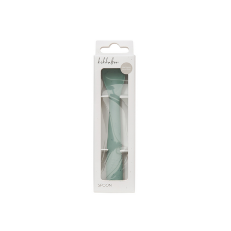 Lingurita din silicon pentru primele mese ale bebelusului Platinum, Sage Green, 6 luni+, Kikka Boo 743486