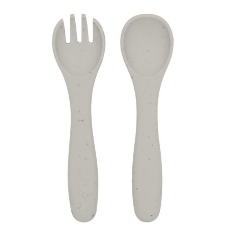 Set complet din silicon pentru mesele bebelusului Platinum, Sand, 5 piese, Kikka Boo 743468