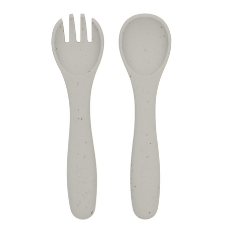 Set complet din silicon pentru mesele bebelusului Platinum, Sand, 5 piese, Kikka Boo 743468