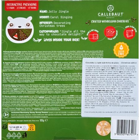 Ciocolata belgiana cu lapte Christmas Edition, 105 g, Bernard Chocolatier 743672