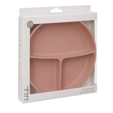 Farfurie pentru bebelusi cu compartimente si baza cu ventuza, Blush, 600 ml, Kikka Boo 743560
