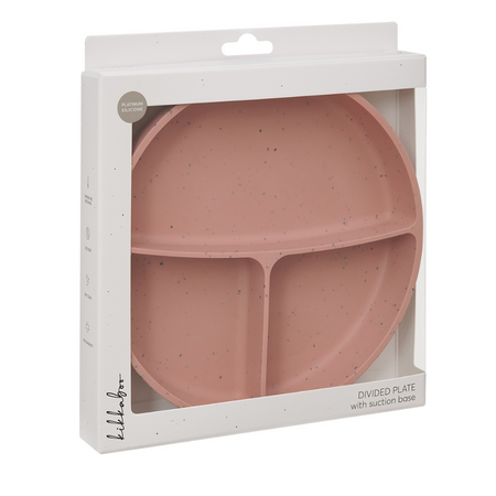 Farfurie pentru bebelusi cu compartimente si baza cu ventuza, Blush, 600 ml, Kikka Boo 743560